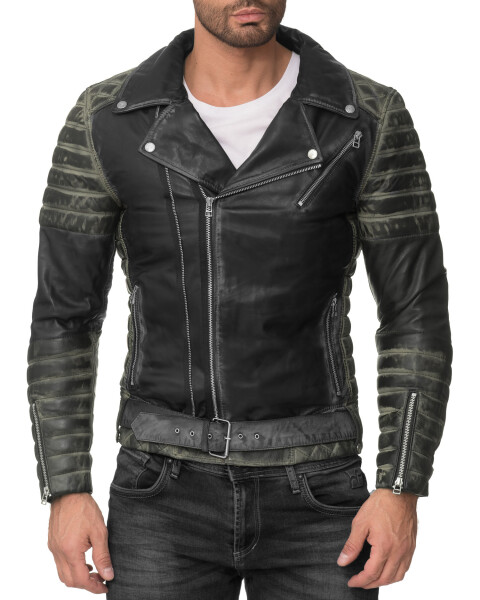 Herren Jacke RS001 LUX - Funghi Green - Silver Zipper - L