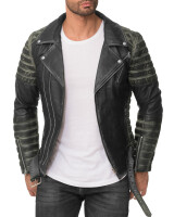 Herren Jacke RS001 LUX - Funghi Green - Silver Zipper - L