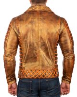 Reichstadt Herren Jacke LIMITED EDITION gold - RS001LUX - Echtleder XS