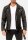 Reichstadt Herren Jacke RS018 Schwarz - ECHTLEDER -  silver zipper S
