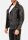 Slim Fit Echtlederjacke Herren Silver Zipper 19RS018 Black XXL