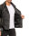 Slim Fit Echtlederjacke Herren Silver Zipper 19RS018 Black 3XL