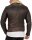 Herren Jacke RS008 PU - Brown - Silver Zipper XXL