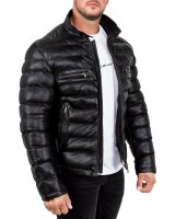 Herren Bomber Echtleder Jacke RS016 Black M