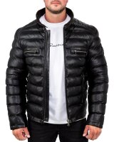 Regular Fit Jacke Herren Echtleder 19RS016 Black M