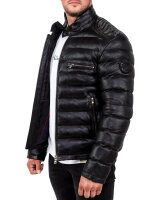 Regular Fit Jacke Herren Echtleder 19RS016 Black M