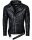 Reichstadt Herren Kunstlederjacke RS001 PU black - silver zipper 6XL