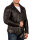 Slim Fit Echtleder Jacke Crocodile Herren Silver Zipper 20RS23LUX Black L