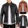 Reichstadt Herren Slim Fit Bikerjacke Silver Zipper 20RS20LUX