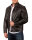 Slim Fit Echtlederjacke Herren Silver Zipper 20RS20LUX Black XS