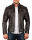 Slim Fit Echtlederjacke Herren Silver Zipper 20RS20LUX Black M