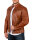 Reichstadt Herren Slim Fit Bikerjacke Silver Zipper 20RS20LUX Brown L