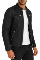 Reichstadt Herren Slim Fit Bikerjacke Silver Zipper 20RS20LUX Grey XL