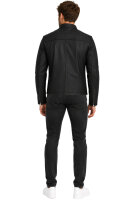 Reichstadt Herren Slim Fit Bikerjacke Silver Zipper 20RS20LUX Grey XL