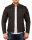 Slim Fit Echtlederjacke Herren Silver Zipper 20RS20LUX Grey XXL