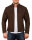 Slim Fit Jacke Herren Gunmetal Zipper20RS22LUX Brown XXL