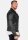 Slim Fit Echtlederjacke Herren Silver Zipper RS003LUX Black L
