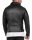 Reichstadt Herren Slim Fit Lederjacke Silver Zipper RS003LUX Black XL