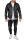 Slim Fit Echtlederjacke Herren Silver Zipper RS003LUX Black XXXL