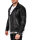 Reichstadt Herren Slim Fit Lederjacke Silver Zipper  RS006LUX Black XS