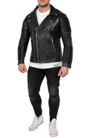 Herren Jacke RS006 LUX - Black - Silver Zipper XXL