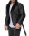Slim Fit Kunstlederjacke Herren  RS008PU Black - Black Zipper S