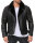Slim Fit Kunstlederjacke Herren  RS008PU Black - Black Zipper M