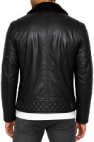 Reichstadt Herren Slim Fit Kunstleder  RS008PU Black - Black Zipper L