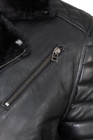 Reichstadt Herren Slim Fit Kunstleder  RS008PU Black - Black Zipper L