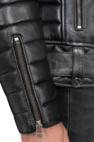Reichstadt Herren Slim Fit Kunstleder  RS008PU Black - Black Zipper L