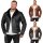 Reichstadt Herren Slim Fit Bikerjacke Black Zipper RS008LUX