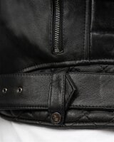 Slim Fit Echtlederjacke Herren Black Zipper RS008LUX Black L