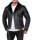 Slim Fit Echtlederjacke Herren Black Zipper RS008LUX Black L