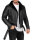 Slim Fit Echtlederjacke Herren Black Zipper RS008LUX Black XXL