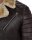 Slim Fit Echtlederjacke Herren Black Zipper RS008LUX Brown S