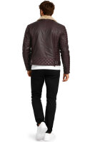 Reichstadt Herren Slim Fit Bikerjacke Black Zipper RS008LUX Brown XXL