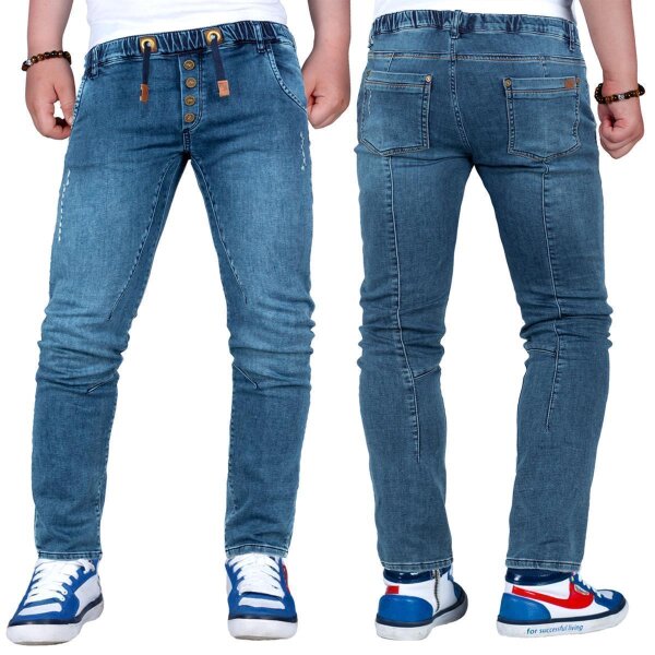 Reichstadt Kinder Slim Fit Jogging Jeans Stonewashed RS105 Blue (170)
