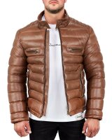 Herren Bomber Echtleder Jacke RS016 Brown M