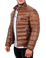 Reichstadt Herren Regular Fit Jacke Echtleder 19RS016 Brown 3XL