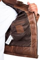 Reichstadt Herren Regular Fit Jacke Echtleder 19RS016 Brown 3XL