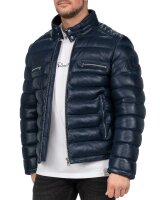 Herren Bomber Echtleder Jacke RS016 Navy S