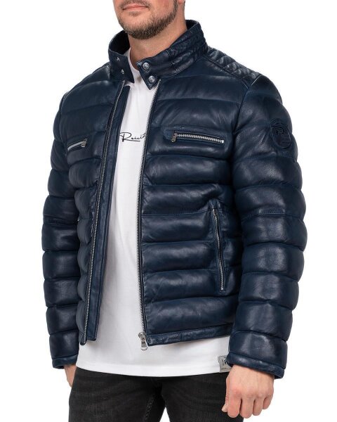 Regular Fit Jacke Herren Echtleder 19RS016 Navy L