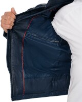 Herren Bomber Echtleder Jacke RS016 Navy L