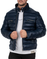 Regular Fit Jacke Herren Echtleder 19RS016 Navy L