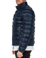 Regular Fit Jacke Herren Echtleder 19RS016 Navy XL