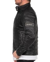 Reichstadt Herren Slim Fit Bikerjacke Echtleder 22RS31LUX Black XS