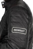 Reichstadt Herren Slim Fit Bikerjacke Echtleder 22RS31LUX Black XS