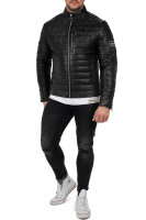 Slim Fit Echtlederjacke Herren Echtleder 22RS31LUX Black XS