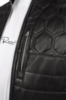 Reichstadt Herren Slim Fit Bikerjacke Echtleder 22RS31LUX Black S
