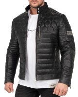 Slim Fit Echtlederjacke Herren Echtleder 22RS31LUX Black M